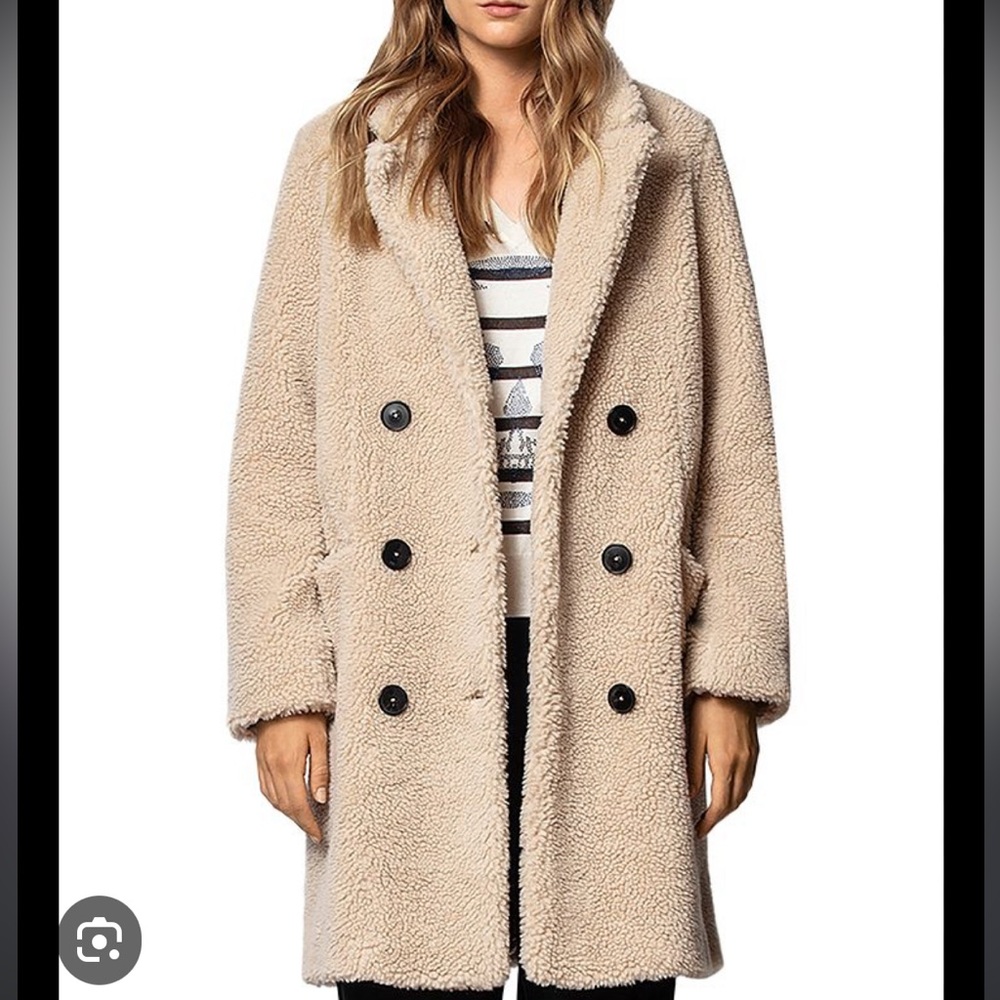 Zadig & Voltaire Cream Teddy Jacket